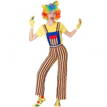 2019 Halloween Magician Clown Costume Cosplay with Wig Costume Stage Performance Costume