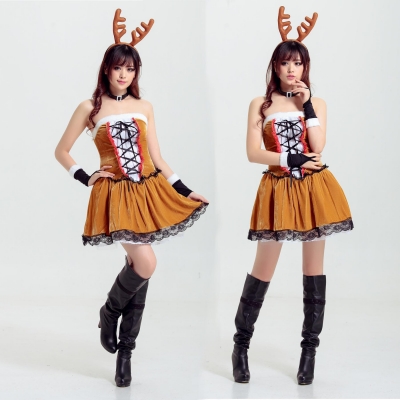 2016 New Christmas Halloween costume brown reindeer Europe Christmas