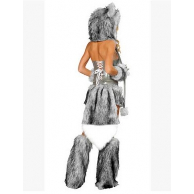 Halloween costume role-playing plush wolf fur clothing uniforms temptation