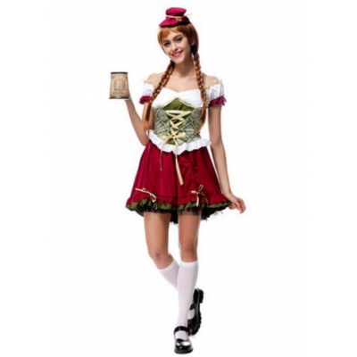 Bavaria, Germany beer festival bar girl waiter Halloween costume dress uniform temptation