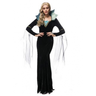 2016 luxurious black vampire long skirt Halloween Halloween dress witch queen