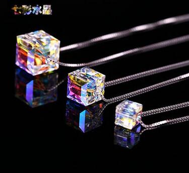 European and American fashion jewelry sterling silver pendant necklace wild temperament Crystal