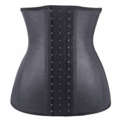 Shiny 3 hook latex waist trainers 9 steel bone