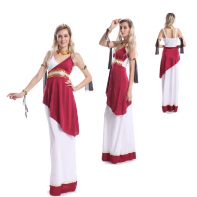 Ladies Greek Roman Grecian Goddess Toga Fancy Dress Outfit Womens Adult Costume