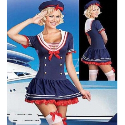 Hot pin-up black sailor costume for lady