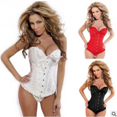 Factory wholesale Europe and America burst models reinforced girly corset palace corset Amazon