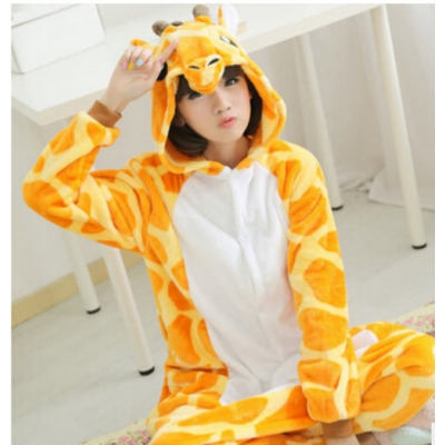 Hot winter animal suits pajamas sleeping wear flannel plus size unisex