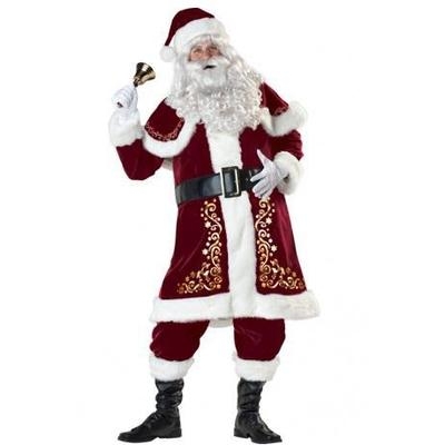 Santa Claus clothing adult male high-grade thick clothing high-end Christmas clothes