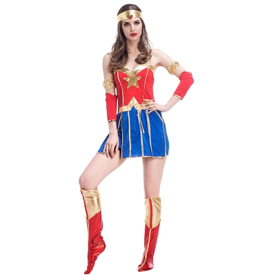 Superman Costume Halloween COS Apparel American Comics Superman Womens Heroic Costume