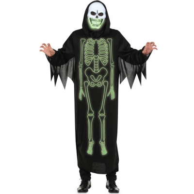 2017 Halloween new luminous skull male ghosts COS clothes Europe and the United States Funny men night wandering soul