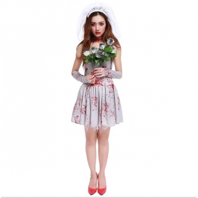 Bloody Ghost Bride Ghost Festival Halloween Costume Game Suit