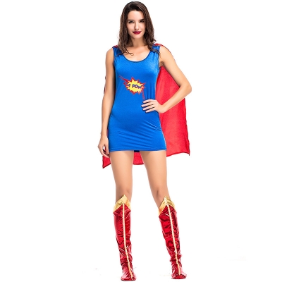 2018 new superwoman costume Exported to Europe and America game costume Halloween movie hero character stage suit