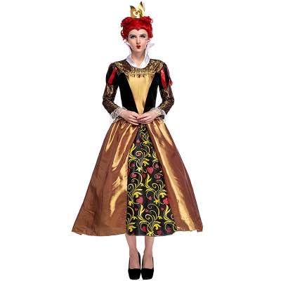 2018 new Alice in Wonderland Heart Queen COS clothing Vintage Palace costume Halloween poison queen suit