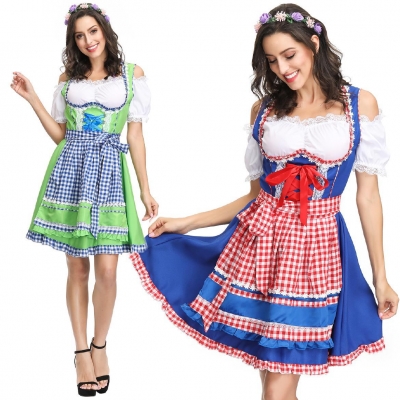 New European and American game uniforms Oktoberfest clothing beer restaurant service student clothing maids two-color
