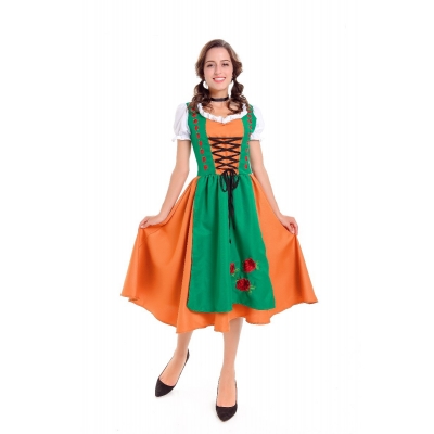 German Oktoberfest clothing men and women couples beer restaurant beer service student clothing