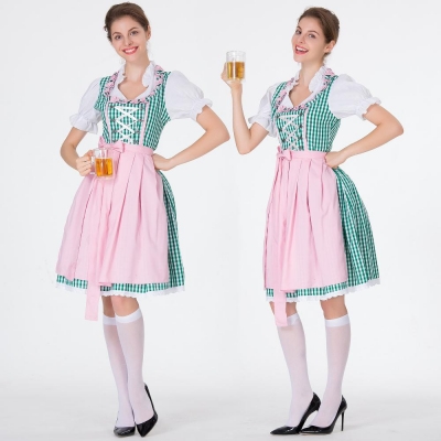 German Oktoberfest Bavarian traditional beer dress dress cotton embroidered maid costume maid costume