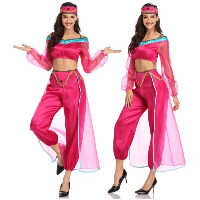 2019 new Halloween party costume fairy tale Aladdin magic lamp jasmine princess belly dance costume