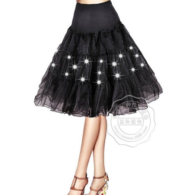 Super size explosion models luminous pettiskirt sexy mesh long skirt LED lights multicolor stage skirt party skirt