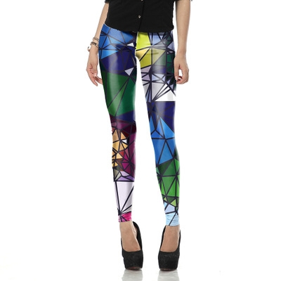 European and American summer new style tight leggings graphic print pencil pants