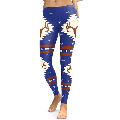 2019 new Christmas elk digital printing leggings female European and American fashion pencil feet pants