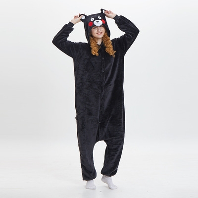 Flannel autumn and winter Kumamoto pajamas Kumamoto animal cartoon one-piece pajamas costumes