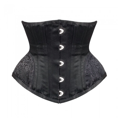 5 buckle 12 steel bone jacquard arc-shaped span-protecting hourglass shapewear strong belly plastic top corset retro waist clip