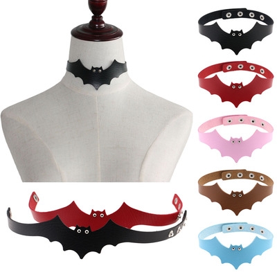 European and American jewelry little devil PU leather bat wings collar punk female neckband clavicle necklace short