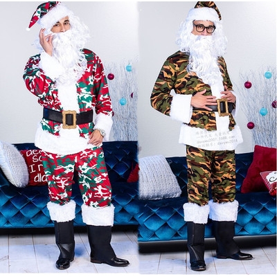 Christmas prom party costumes Christmas costumes costumes uniforms couples Santa Claus stage costumes