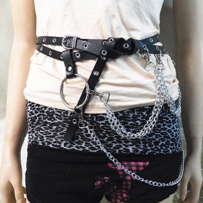 European and American Punk. hip-hop sexy hot hot trend bondage jewelry waist chain belt belt