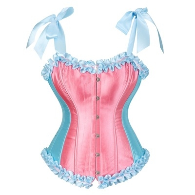 Candy-colored shapewear cute girly Japanese court corset with adjustable straps