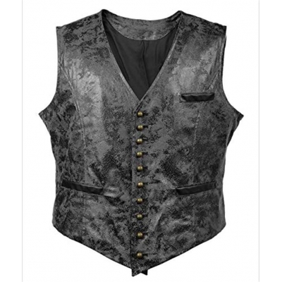 European and American V-neck suede single-breasted jacket vest vest