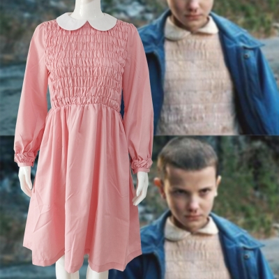 Stranger Things Strangestory Season 3 Ability Girl Eleven 11cos Pink Dress