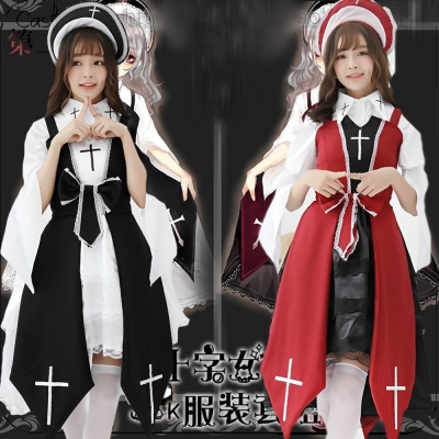  Cross Witch  Lolita gay gay dress jsk skirt cos dark night contract Gothic retro anime suit