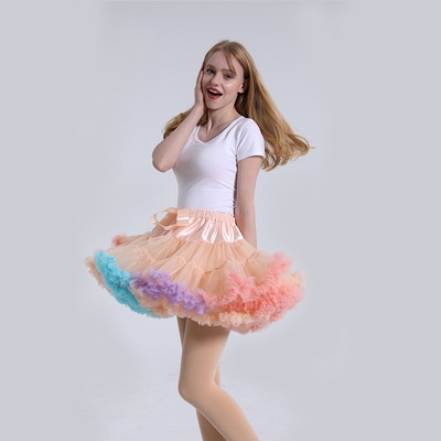 Adult tutu skirt European and American new skirt party stage performance tutu skirt tutu skirt fluffy mesh skirt boneless skirt support