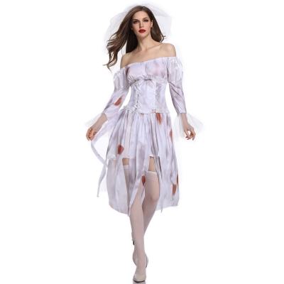 Halloween female ghost costume ghost bride zombie vampire cosplay cosplay bloody ghost costume