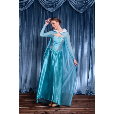 Halloween Adult Princess Dress Elsa Frozen Cosplay Costume