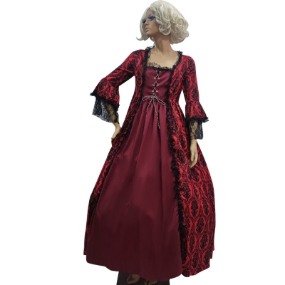 New Victorian Court Dress Party Dress Medieval Court Queen Play Dress