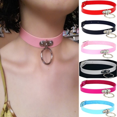 Japanese and Korean little devil is the same Harajuku punk rivet love lock fashion trend leather collar necklace bracelet