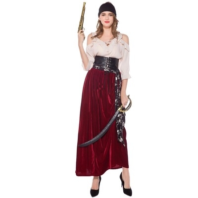 Halloween costumes adult Pirates of the Caribbean women's cosplay stage costumes drama opera costumes