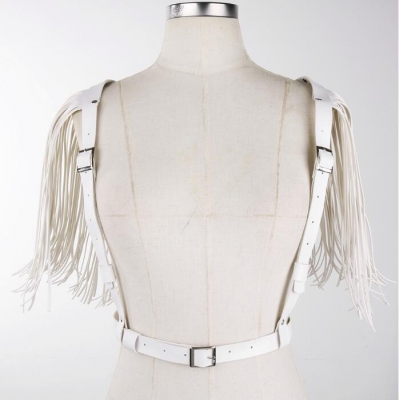 New fashion belt Leather adjustable tassel shoulder strap binding strap all in one