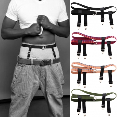 Personality exaggeration tide men's and women's sexy suspenders hot selling street shot bar elastic belt hanging pants clip