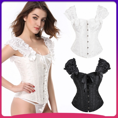 Bubble Sleeve Jacquard bone clothing steel Bone Shapewear corset Court corset waist corset sexy corset