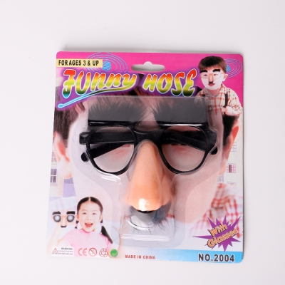 Adult big nose funny glasses Halloween decoration nose hair eyebrows makeup magician funny trick fool way