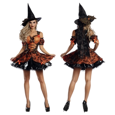 2023m-XL New Witch Costume Witch Costume Halloween Witch Clothing Dance Performance Service