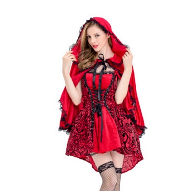 Halloween Clothing Gothic Gothic Little Red Hat Performing the role -playing stage skirt cloak