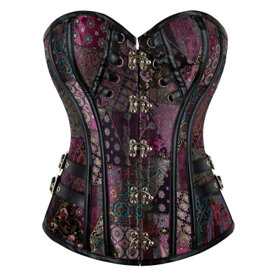 Purple retro Gothic dresses, ladies' body, waist top