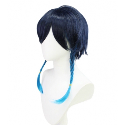 Original cos god Wendy cos wig Traveler Venti dyed gradient reverse braid cosplay braid