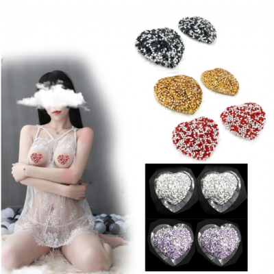 Sexy anti-exposure stickers, colorful diamond-studded nipple covers, flirtatious and fun breast stickers, sparkling rhinestone nipple covers