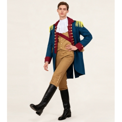 New medieval Renaissance cosplay outfit for men, George Washington costume, founder father costume, adult.