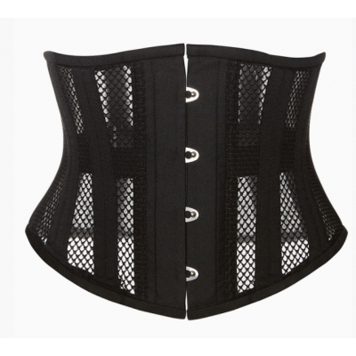 European and American palace waist clip 24 steel bone waist seal short European and American ins sexy mesh outer wear waist vest